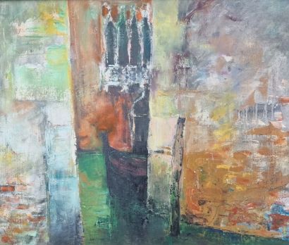 Les canaux de Venise  - a Paint Artowrk by HUBERT AUGE